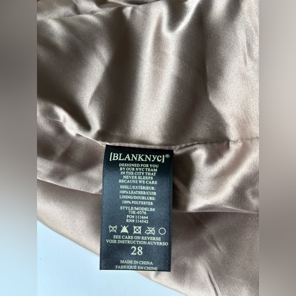 BLANKNYC Almond Leather Suede Tan Wrap Skirt 28 New - Picture 9 of 9